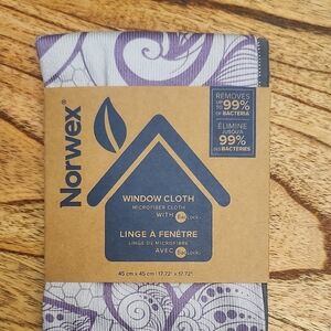 Norwex Lavender Swirl Microfiber Window Cloth